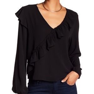 Black Ruffle Blouse
